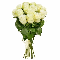 Baltu rožu pušķis