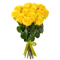 Dzeltenu rožu pušķis