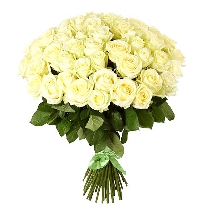 Baltu rožu pušķis